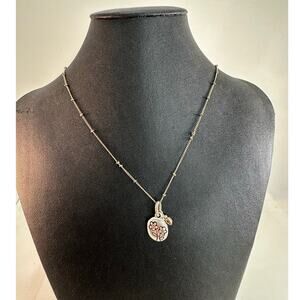 Brighton Friends Forever Dainty Silver Toned Necklace Some Tarnishing